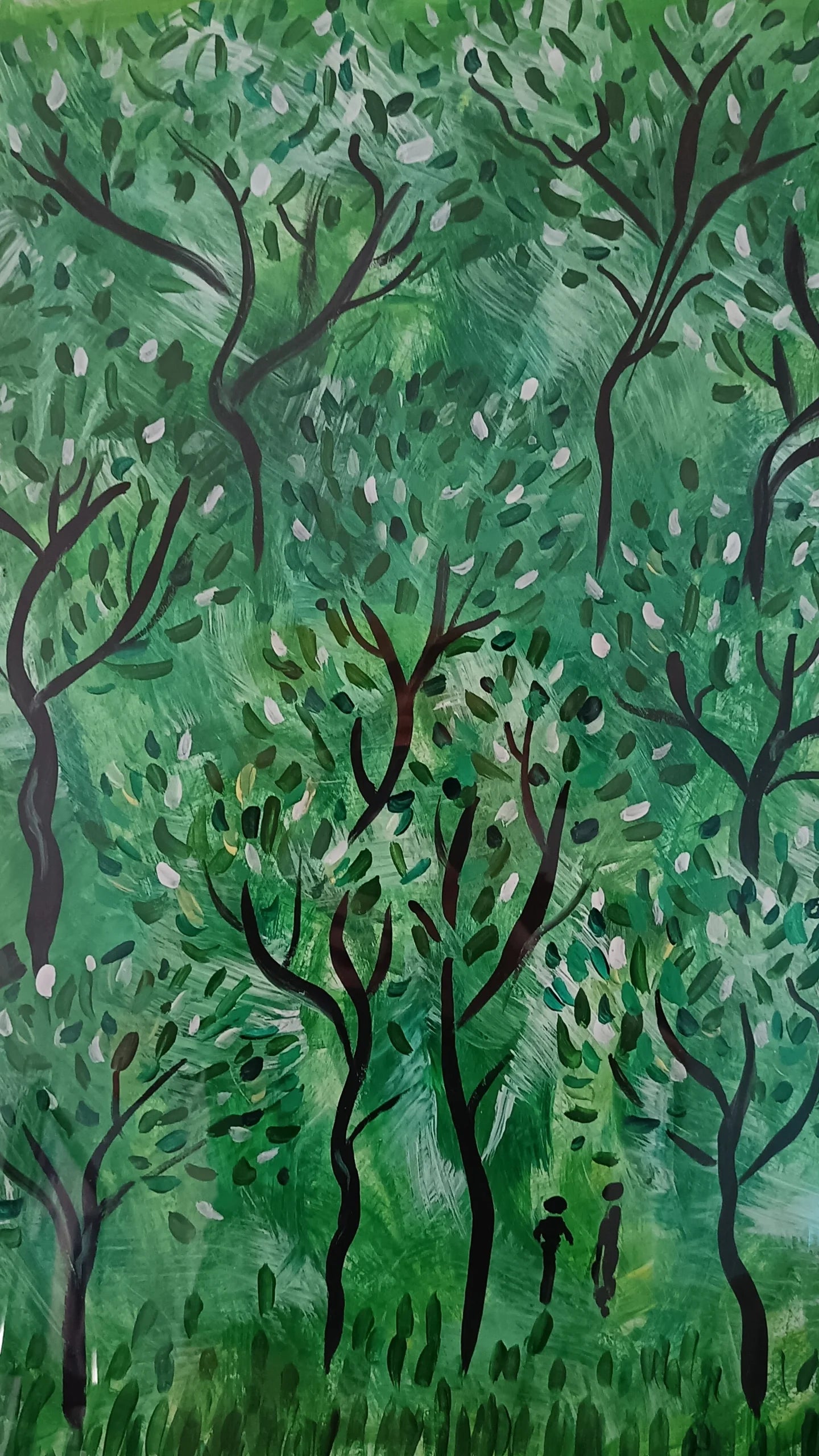 Lovers walking through Sherwood Forest